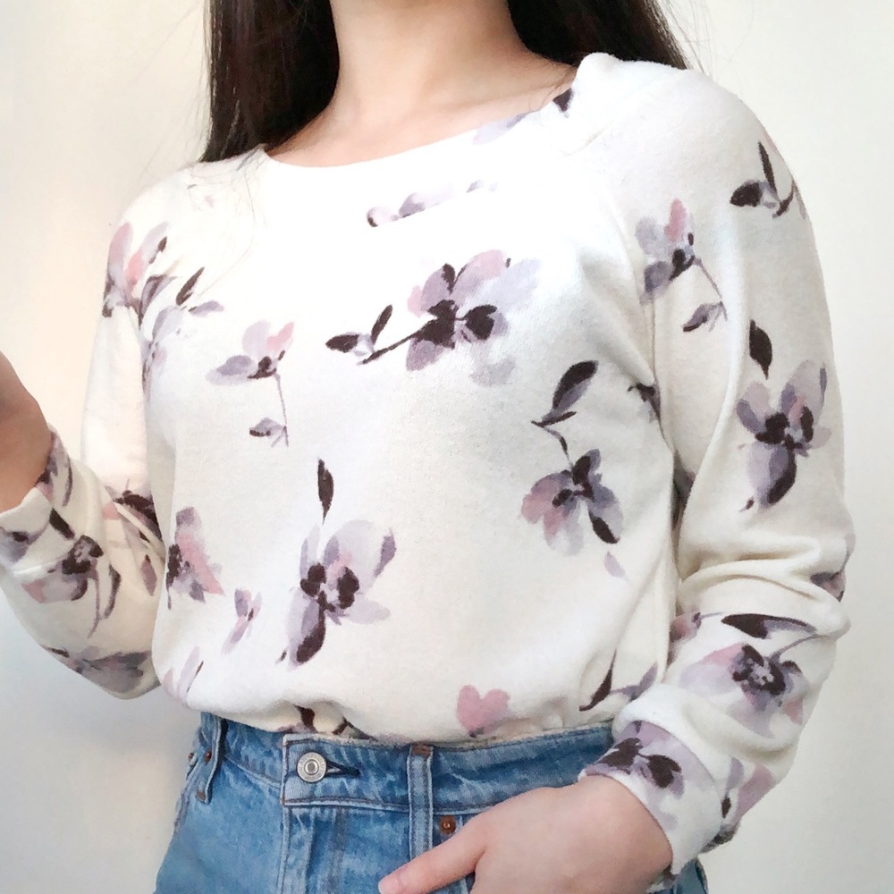 White floral top from Heather (Lowry's Farm)